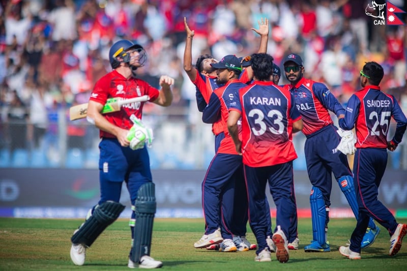 Nepal fall four runs short of historic win over England