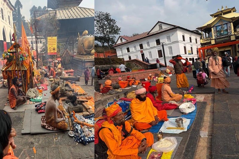 Pashupatinath buzzes with sadhus ahead of Maha Shivaratri