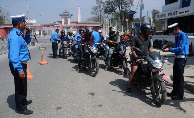Traffic police conduct surprise checks in Kathmandu Valley, 103 drivers penalised