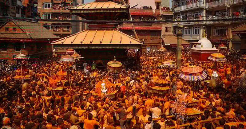 Sindoor Jatra observed in Madhyapur Thimi (Photo Feature)