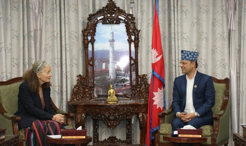 UN Resident Coordinator Yahia pays courtesy call on Speaker Aryal