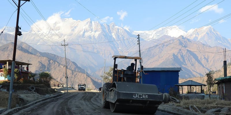 Road upgradation along Dharapani-Jhindanda section achieves good progress