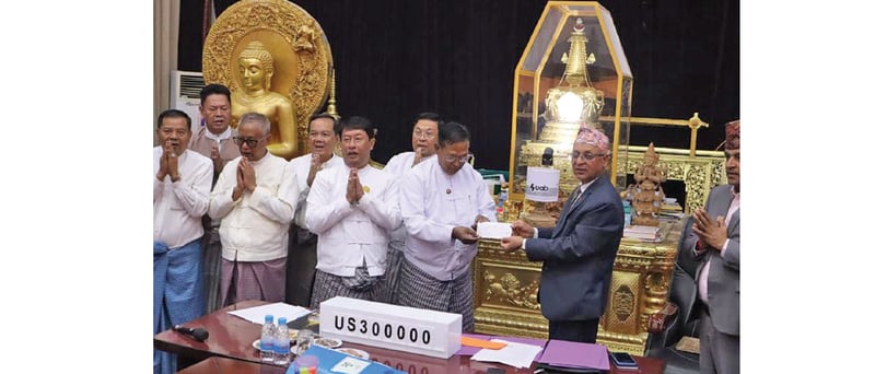 Nepal donates US$ 300,000 to Myanmar