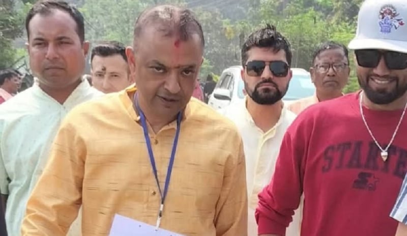 NC president Thapa arrives in Sarlahi