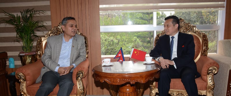 Chinese Envoy Zhang calls on Minister Aryal