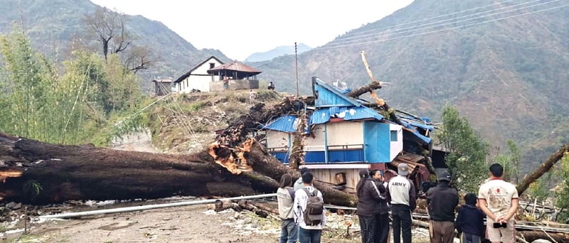 Koshi, Madhes hit hard by hailstorms, winds