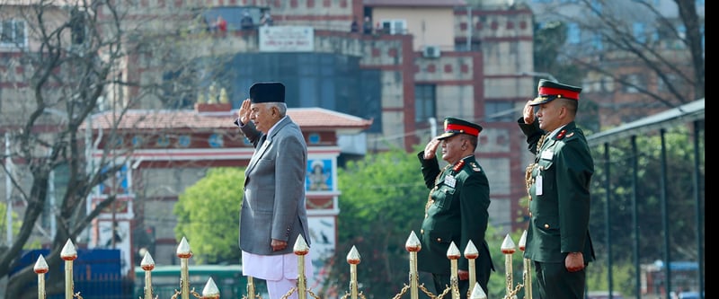 President Paudel observes ghode jatra