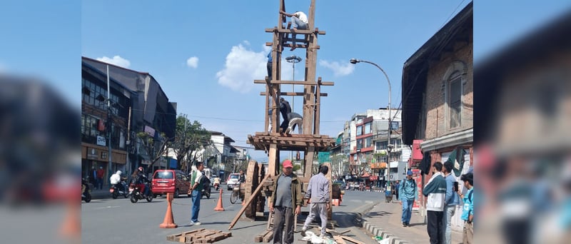 Work begins to build chariot of Seto Machhindranath
