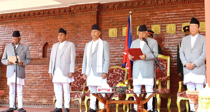 Eldest MP Arjun Narasingha KC takes oath before President Paudel
