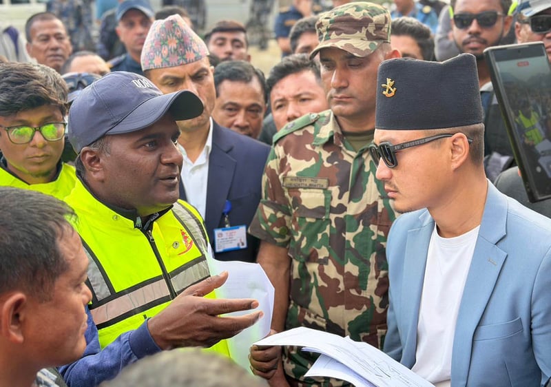 Minister Gurung visits flood-prone Roshi area