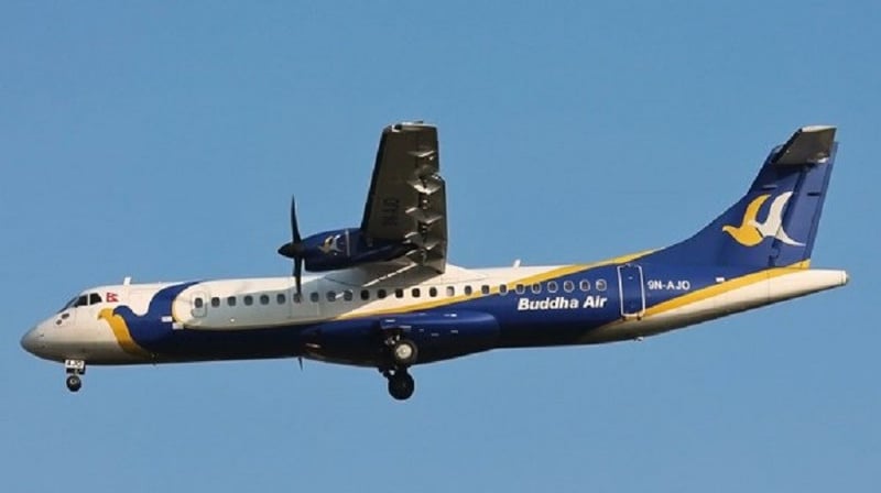 धावन मार्गमा चिप्लियो बुद्ध एयरको जहाज, यात्रुको सकुशल उद्धार