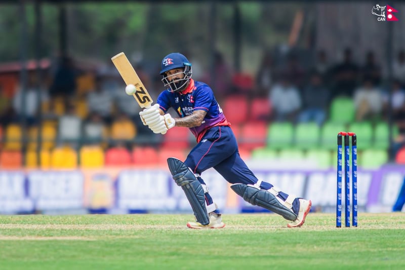 ऐरीको उत्कृष्ट प्रदर्शनमा नेपालले युएईलाई दियो २०१ रनको लक्ष्य