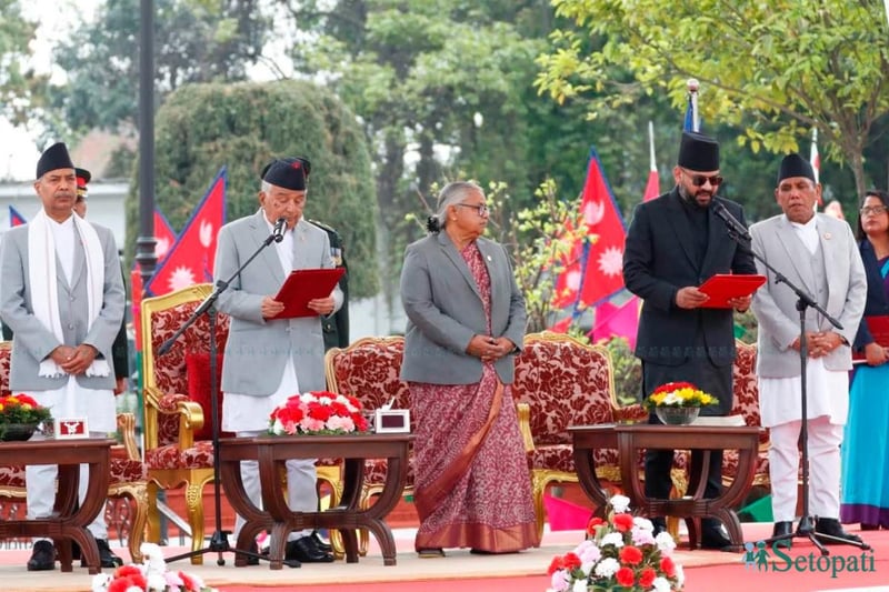 प्रधानमन्त्री बालेन शाहले लिए शपथ (तस्बिरहरू)