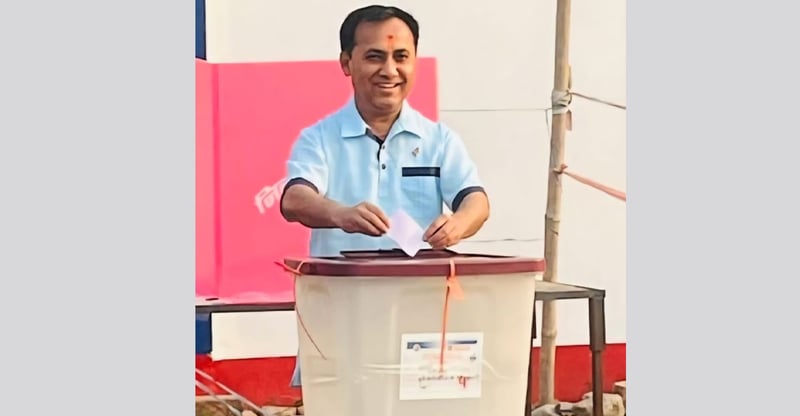 कांग्रेस उपसभापति शर्माले गरे मतदान