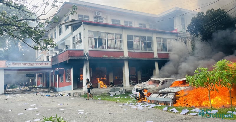 चितवनमा तोडफोड र आगजनीमा प्रमुख दलका कार्यकर्ताकै प्रत्यक्ष संलग्नता– प्रतिवेदन