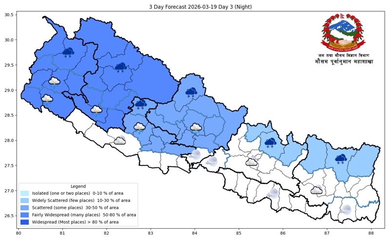 भोलिदेखि पुन: आउँदैछ वर्षा गराउने प्रणाली, कहाँसम्म पुग्नसक्छ प्रभाव?