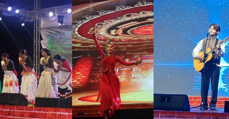 नेपाली र चिनियाँ गीत संगीतले गुन्जियो लुम्बिनी