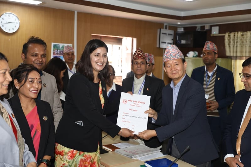 तस्वीरमा हेर्नुहाेस् संसदीय समिति सभापतिहरूकाे मनोनयन दर्ता