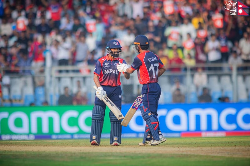 इटालीविरुद्ध ब्याटिङ गर्दै नेपाल