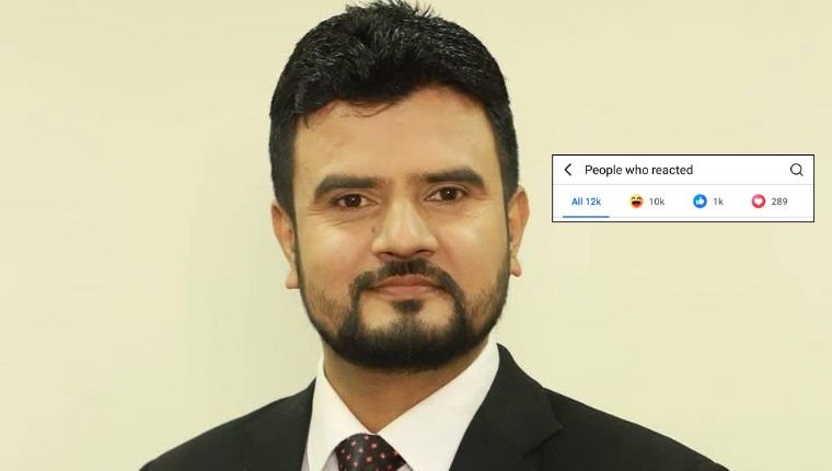 राजिव खत्रीको फेसबुक पोस्टमा ‘हाहा’ रियाक्टको बाढी, कसले गरेको होला ?