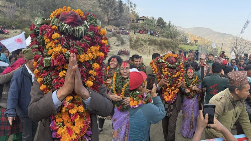 को हुन् अनुहार नै नदेखिने गरी मालाले ढाकिएका यी भाइरल व्यक्ति ?