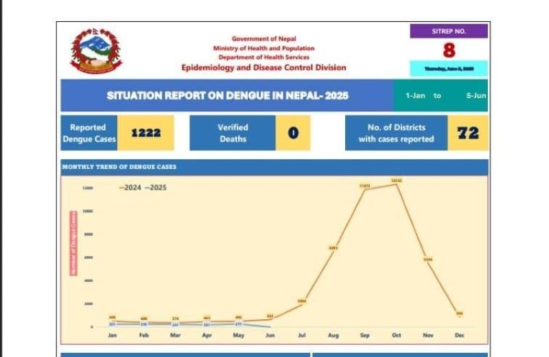 Dengue on the rise: Kathmandu reports highest number of cases