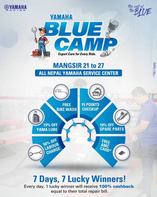 Yamaha Nepal launches week-long 'Yamaha BLUE CAMP' service initiative