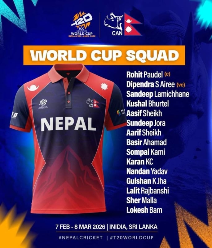 CAN announces 15-member squad for ICC Men's T20 World Cup