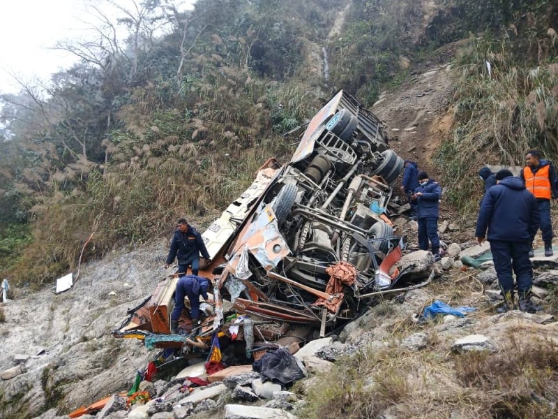 19 killed as bus plunges into Trishuli River in Dhading; Road accidents spike nationwide