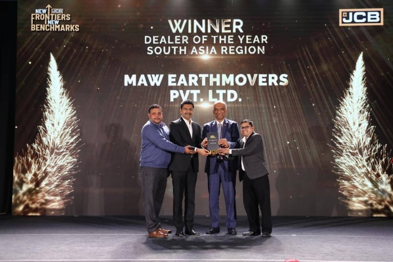 MAW Earthmovers wins JCB 'Dealer of the Year – South Asia' for fourth consecutive year