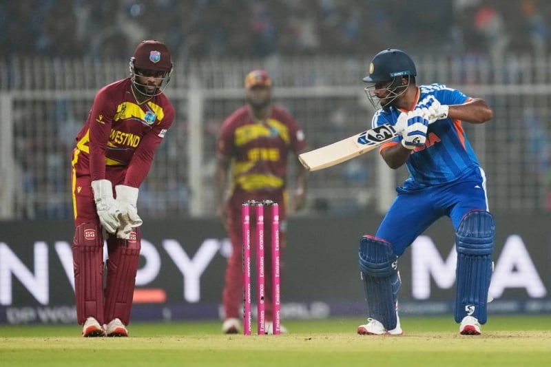 Samson powers India to semifinals at T20 World Cup with 5-wicket win over West Indies