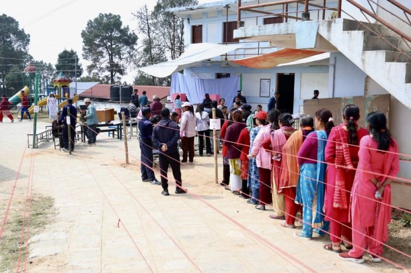 Home Ministry team monitoring voting