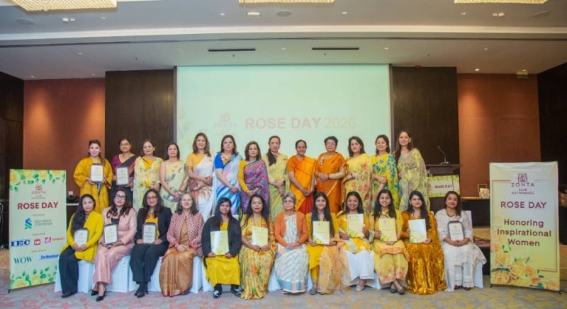 Zonta Club Kathmandu honours women leaders on Yellow Rose Day