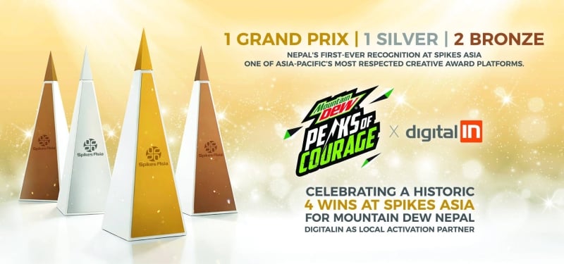 Nepal's "Peaks of Courage" Campaign wins big at Spikes Asia