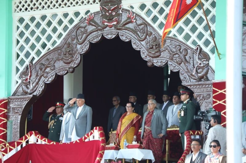 Prez Paudel observes Ghode Jatra in Kathmandu