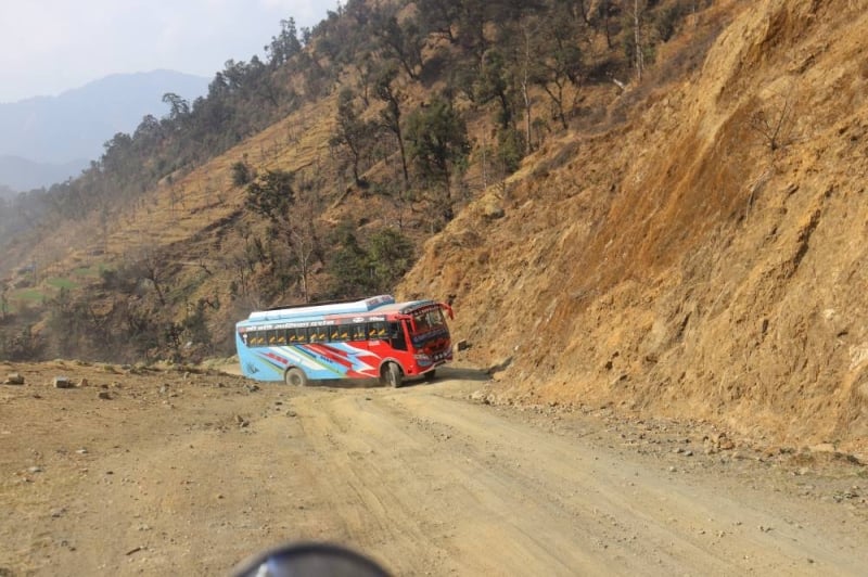 Martadi–Kolti road blacktopping work stalled in Bajura