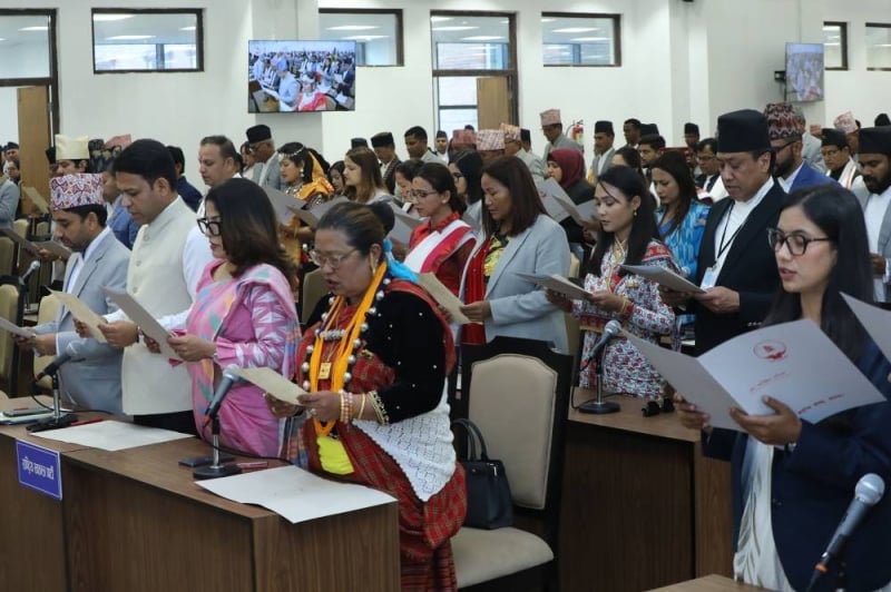 Over 63 HoR members take oath in mother tongues