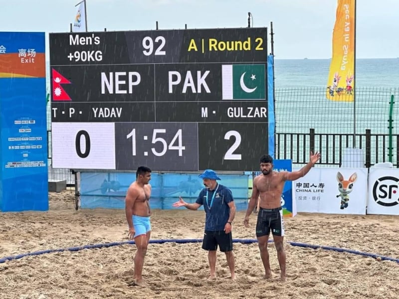 Nepal beach wrestlers exit early in Asian Beach Games