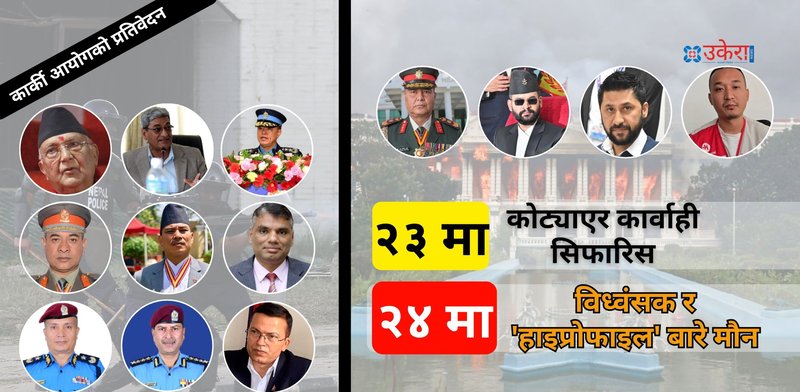 भदौ २३ मा व्यक्ति तोकेर कार्वाही किटान गरेको कार्की आयोग भदौ २४ बारे लल्याकलुलुक, ओलीको व्याख्या गर्दा बालेनबारे मौन